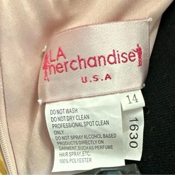 NWT LA Merchandise Pink Gown sz 14 - Picture 7 of 11
